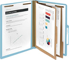 Blue Summit Supplies 30 Letter Size Light Blue Classification Folders, 2 Dividers, 2 Inch Tyvek Expansions, Durable 2, Letter Size, Light Blue Color, 30 Pack