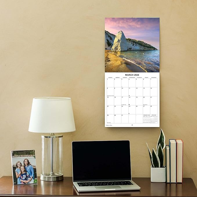 2026 Beaches Monthly Wall Calendar | Tropical Beaches Travel Calendar 2025-2026