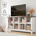 EnHomee 8 Cube Storage Organizer, Cube Organizer with Storage, Book Shelf for Bedroom and Home Office,White,Wood