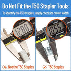 meite 21 Gauge 1/2-inch Crown Upholstery Staples, 304 Stainless Steel with 1/4-inch Leg Length, Heavy Duty Staples for Staple Gun MT8016 (10 Boxes)