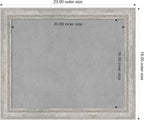 Amanti Art Silver Framed Magnetic Board 19x23 Small Vision Board for use with Magnets, 100% Metal Sheet to Display Items as Office Decor or for Home Organization in mudroom, Kitchen or Kids Room