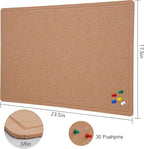 Bulletin Board - 23.5 x 17.5 inches Decorative Felt Pin Board - Cork Board Alternative for Wall - Foldable Photo Board Self-Adhesive Prayer Board with 20 Pushpins - Ginger Yellow