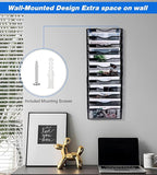 Solinxe Wall File Holder, 12 Pockets Hanging File Folder, Paper Organizer Storage, Document Rack, Mail Holder, Magazine Rack, Wall Organizer for Office, Black