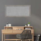 Amanti Art Grey Framed Magnetic Board 25x53 Oversize Vision Board for use with Magnets, 100% Metal Sheet to Display Items as Office Decor or for Home Organization in mudroom, Kitchen or Kids Room