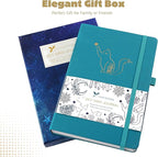 VIVID SCRIBBLES Dotted Journal – 160gsm Bleed Proof Thick White Paper – 200 Numbered Dot Grid Pages – 5.8 x 8.3 inch Dotted Notebook