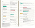 [EMSHOI Daily Planner Refill 8.5" X 11.5", 80 Sheets, 160 Pages Ring Binder Planner Inserts, Thick Cream Color Refill Paper, 100 GSM Loose Leaf, Paper Refills with Gift Box]