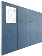 DECORITA Blue Felt Notice Board 47"x35" | Large Cork Bulletin Board Alternative for Office, Home & Classroom | Felt Wall Tiles (12-Pack) | Blue Classroom Decor Office Supplies | Ocean Blue