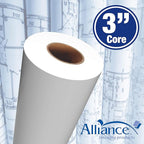 Alliance Wide Format Paper Rolls, 20lb with 3" Core (17 In x 500 Ft | 3" Core, 20lb | 4 Rolls)