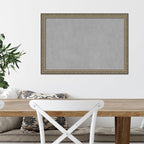 Amanti Art Silver Framed Magnetic Board 18x26 Medium Vision Board for use with Magnets, 100% Metal Sheet to Display Items as Office Decor or for Home Organization in mudroom, Kitchen or Kids Room