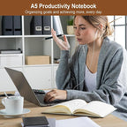 ViVin Lined Journal Notebooks for Work,192 Pages,Medium 5.5 x 8.3 inch,College Ruled,A5 Hardcover Journaling Notebooks for Work,3 Pack(Black,Navy Blue,Dark Dreen)