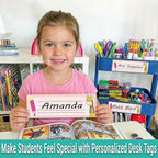 36PCS Desk Name Tags for Classroom – Student Name Plates for Classroom, Kindergarten & Elementary School, 9x3inch Chalkboard Name Tags for Teachers, Desks, Lockers & School Supplies (Style01)