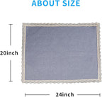 MINJIATEX Couch arm Covers,Non-Slip lace Sofa arm Covers Set of 2 Washable Sofa armrests Covers for Living Room Recliner Chair arm Cover Protectors for Leather Sofa armrest slipcover (JYS-Blue)