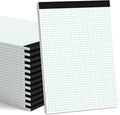 Zaviko Graph Paper Pad 8.5 x 11, 24 Pack, 4x4 Graph Ruled, Grid Paper Pad 8-1/2" x 11", Blueprint Quadrille Pad, Easy Tears Off, Grid Pad Notebook 8.5 x 11, White 70 GSM Graft Paper, 30 Sheets/Pad