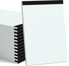 Zaviko Graph Paper Pad 8.5 x 11, 24 Pack, 4x4 Graph Ruled, Grid Paper Pad 8-1/2" x 11", Blueprint Quadrille Pad, Easy Tears Off, Grid Pad Notebook 8.5 x 11, White 70 GSM Graft Paper, 30 Sheets/Pad