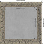 Amanti Art Silver Framed Magnetic Board 25x25 Medium Vision Board for use with Magnets, 100% Metal Sheet to Display Items as Office Decor or for Home Organization in mudroom, Kitchen or Kids Room