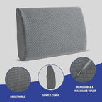 HOMBYS Lumbar Support Pillow for Recliner Chair, Memory Foam Back Support Cushion for Elderly,Extra Large Lumbar Support Pillow,Thick Backrest for Home Reading (Grey, 20“x13.5"x5")