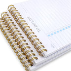 To Do List Notepad, Undated Daily Planner Notepad with To Do List Notebook Checklist Planner Spiral Waterproof Notepad for Office Supplies, School Planner, Blue, 52 Sheets, 5.5"*8.3" A5 Size