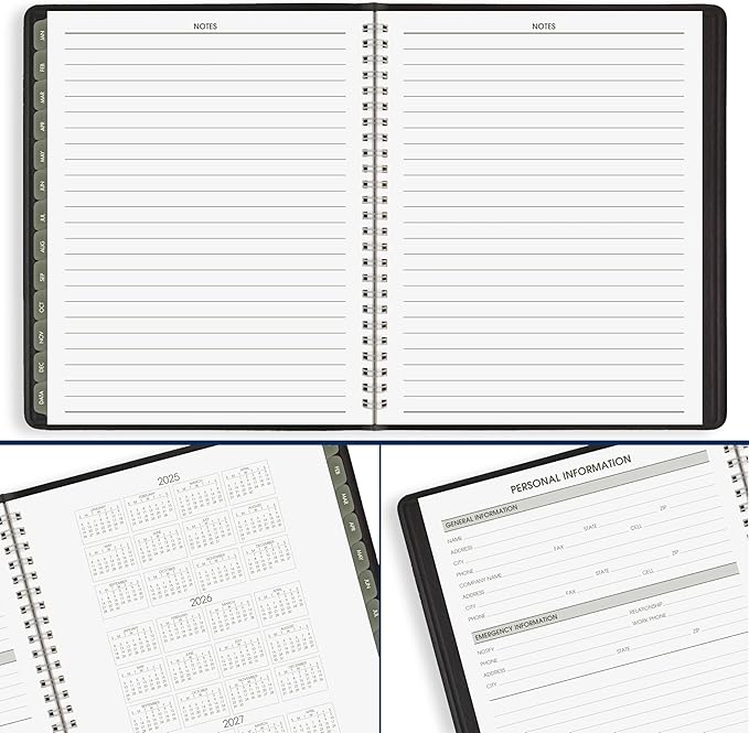 AT-A-GLANCE 2026 Planner, Monthly, 7" x 8.75", Medium, Recycled, Black (70120G0526)