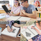 Eelosp 12 Pack Large Spiral Notebook 8.5 x 11 Inch Lined College Ruled Spiral Journal Wire Bound Notebook Kraft Cover, 120 Pages for Work Students Office Business(Black)