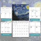 2026 Wall Calendar Art Paintings, 12 Months Wall Calendars, 12" x 24" Opened, Thick Glossy Paper, 2026 Monthly Wall Calendars, Home and Office Organizer