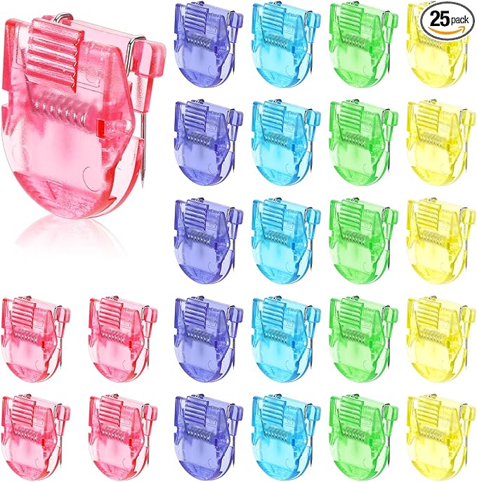 25 Pcs Multicolor Cubicle Clips for Fabric Walls, Cubicle Hooks Cubical Office Accessories for Works, Cork Board Fabric Clips for Hanging Desk Organization Picture Note Memo Office Photos Wall