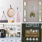 ZAYBOD 15Pcs Black Wall Mounted Coat Hooks, Hanger Hook with 30 Pieces Screws for Hanging Hat, Towel, Key, Robe, Coats, Scarf, Bag, Cap, Coffee Cup, Mugs