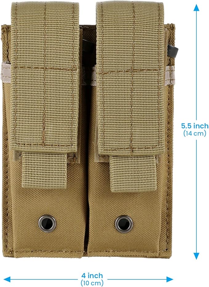 Tactical Single/Double Pistol Mag Pouch Outdoor Molle Open-Top Magazine Pouch for Glock M1911 92F