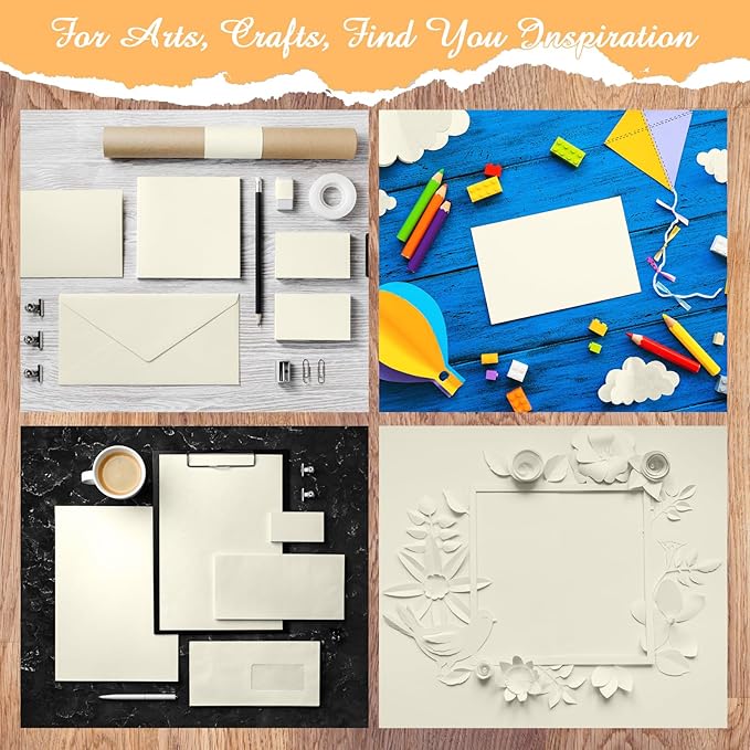 Fainne 200 Sheets 8.5 x 11 Inches Card stock Thick Paper Heavyweight Card Stock Printer Paper 250 GSM 92 lb Cover 170 lb Text for Invitations Menus Crafts DIY Projects(Cream)