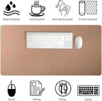 Bloss Gold Desk Mat 31.5x15.7 Inches, Desk Matt for Desktop, Waterproof Large Desk Pad, Computer Mat for Office/Home/Decor/Christmas Desk Mat