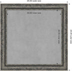 Amanti Art Black Framed Magnetic Board 24x24 Medium Vision Board for use with Magnets, 100% Metal Sheet to Display Items as Office Decor or for Home Organization in mudroom, Kitchen or Kids Room