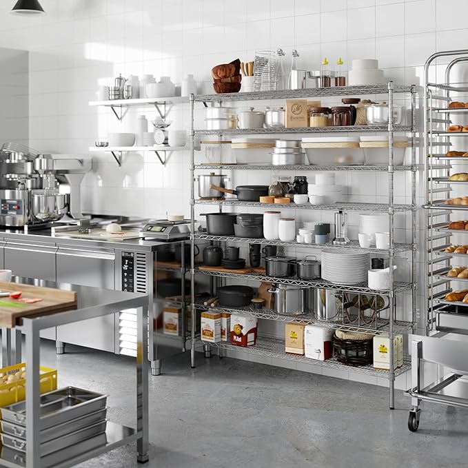 Regal Altair 14" Deep x 60" Wide x 74" Height Wire Shelving Kit | 8-Tier | NSF Commercial Storage Rack Unit