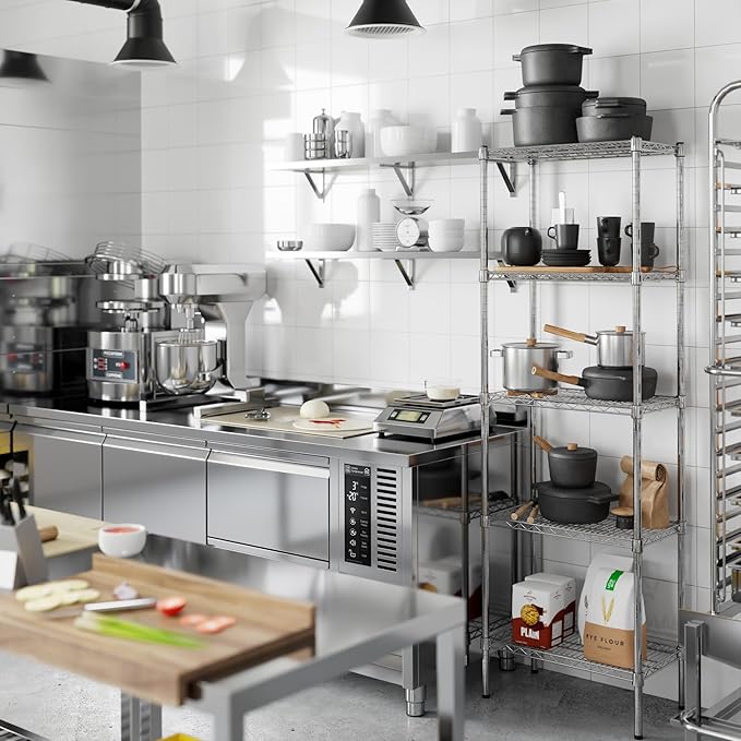 Regal Altair 14" Deep x 24" Wide x 74" Height Wire Shelving Kit | 5-Tier | NSF Commercial Storage Rack Unit