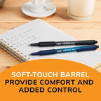 BIC Soft Feel Black Retractable Ballpoint Pens, Medium Point (1.0mm), 36-Count Pack, Black Pens With Soft-Touch Comfort Grip