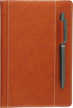 SLFreMint Premium Hardcover Executive Notebook with Pen and Pen Holder Clip, Card Pockets, 240 Pages, College Ruled, 80GSM, Leather Note Book for Work, Study, Diary and Other Scenarios, Suitable Journal for Both Men and Women