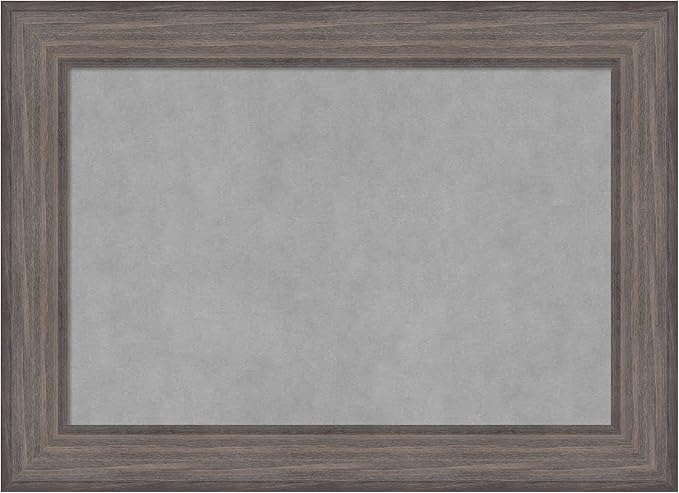 Amanti Art Grey Framed Magnetic Board 21x29 Medium Vision Board for use with Magnets, 100% Metal Sheet to Display Items as Office Decor or for Home Organization in mudroom, Kitchen or Kids Room