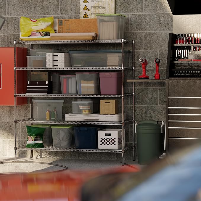 Regal Altair 24" Deep x 60" Wide x 64" Height Wire Shelving Kit | 5-Tier | NSF Commercial Storage Rack Unit
