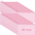 Reginary 80 Pack Canvas Zipper Makeup Bags Bulk Pencil Pouches Blank DIY Craft Canvas Cosmetic Bag Pouch with Zipper for Makeup Cosmetic Toiletry Stationary Storage(All Pink)