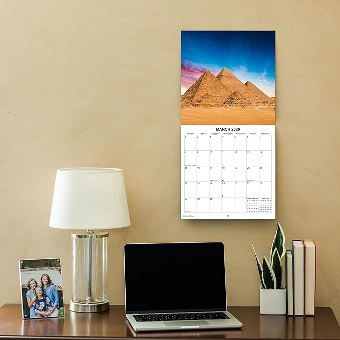 2026 Wonders of the World Landscapes Monthly Wall Calendar | Travel Calendar 2025-2026