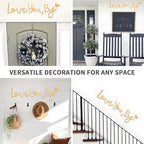Wall Decor Large Gold Love You Bye Sign Hallway Entryway Door Wall Art Boho Decor Wood Home Decor Express Love&Warm for Your Family Lover Halloween Thanksgiving Christmas Above Door Topper Decoration