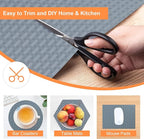 Shelf Liners for Kitchen Cabinets Refrigerator Liners Waterproof & Oil-Proof Kitchen Cupboard Liner Non-Slip Drawer Mats EVA Material Non Adhesive Fridge Mats for Shelves 17.3 x 393.7 Inches
