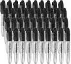 Dabo&Shobo Permanent Markers Jumbo Size, 40 Count, Bullet Tip, Large Black Permanent Markers Set