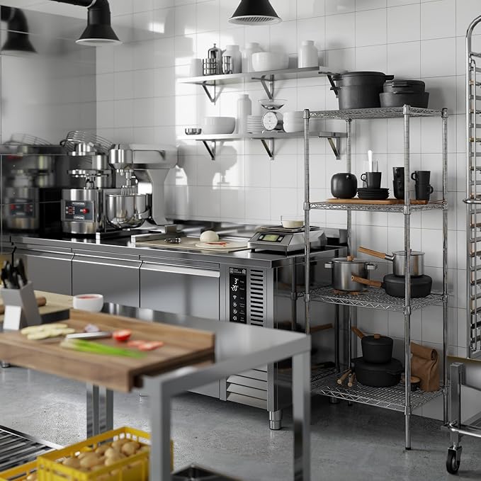 Regal Altair 18" Deep x 24" Wide x 64" Height Wire Shelving Kit | 4-Tier | NSF Commercial Storage Rack Unit
