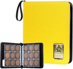 ProCase Trading Card Album with Window, 900 Pockets, Card Binder for Trading Cards, MTG, TCG, Baseball Cards, Football Cards Storage, Yellow