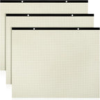Fainne 3 Pcs Large Engineering Graph Paper Pad Giant Drafting Pad Blueprint Sketching Graph Paper Engineer Architect Designer Mathematician Draftsman (Beige, Brown, 22x17 inches)