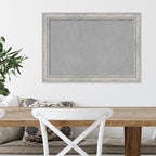 Amanti Art Silver Framed Magnetic Board 19x27 Medium Vision Board for use with Magnets, 100% Metal Sheet to Display Items as Office Decor or for Home Organization in mudroom, Kitchen or Kids Room