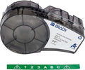 Brady Authentic (M21-375-595-GN) All-Weather Vinyl Label for Indoor/Outdoor ID, Lab and Equipment Labeling, White on Green- ForM210, M210-LAB, M211, BMP21-PLUS and BMP21-LAB Printers, .375" W, 21' L