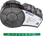Brady Authentic (M21-375-595-GN) All-Weather Vinyl Label for Indoor/Outdoor ID, Lab and Equipment Labeling, White on Green- ForM210, M210-LAB, M211, BMP21-PLUS and BMP21-LAB Printers, .375" W, 21' L