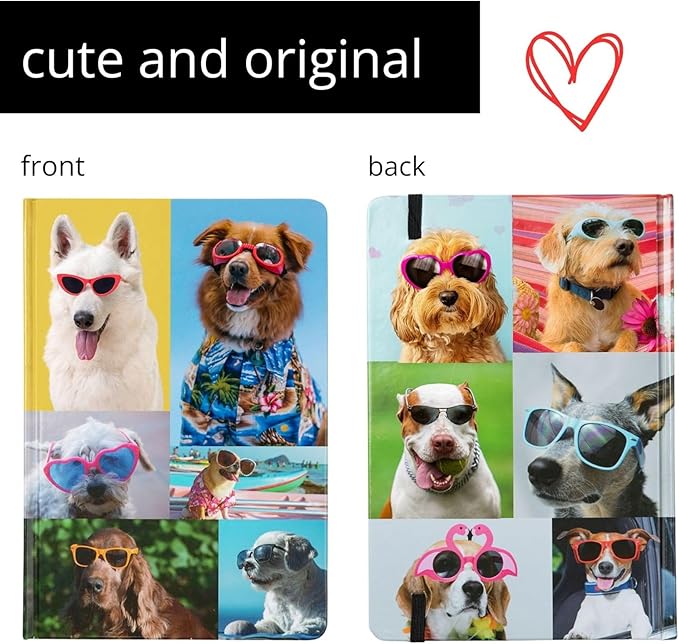 Kathy & Jiggs: Cool Dog A5 Lined Journal 160 Pages, 5.8 X 8.4 Hardcover Notebook, College Ruled: Cute Aesthetic Gifts for Dog Mom, Dads, Kids, Animal Lovers, Men, Women, Note Book, Diary, Journaling