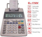 Sharp EL-1750V Two-Color Printing Calculator 2 Lines/Sec 3" Black/Red
