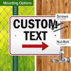 Custom Arrow,Custom Directional Sign, Right Arrow, 18x24 Inches, 3M EGP Reflective, Rust Free .080 Aluminum, Fade Resistant, Made in USA by My Sign Center